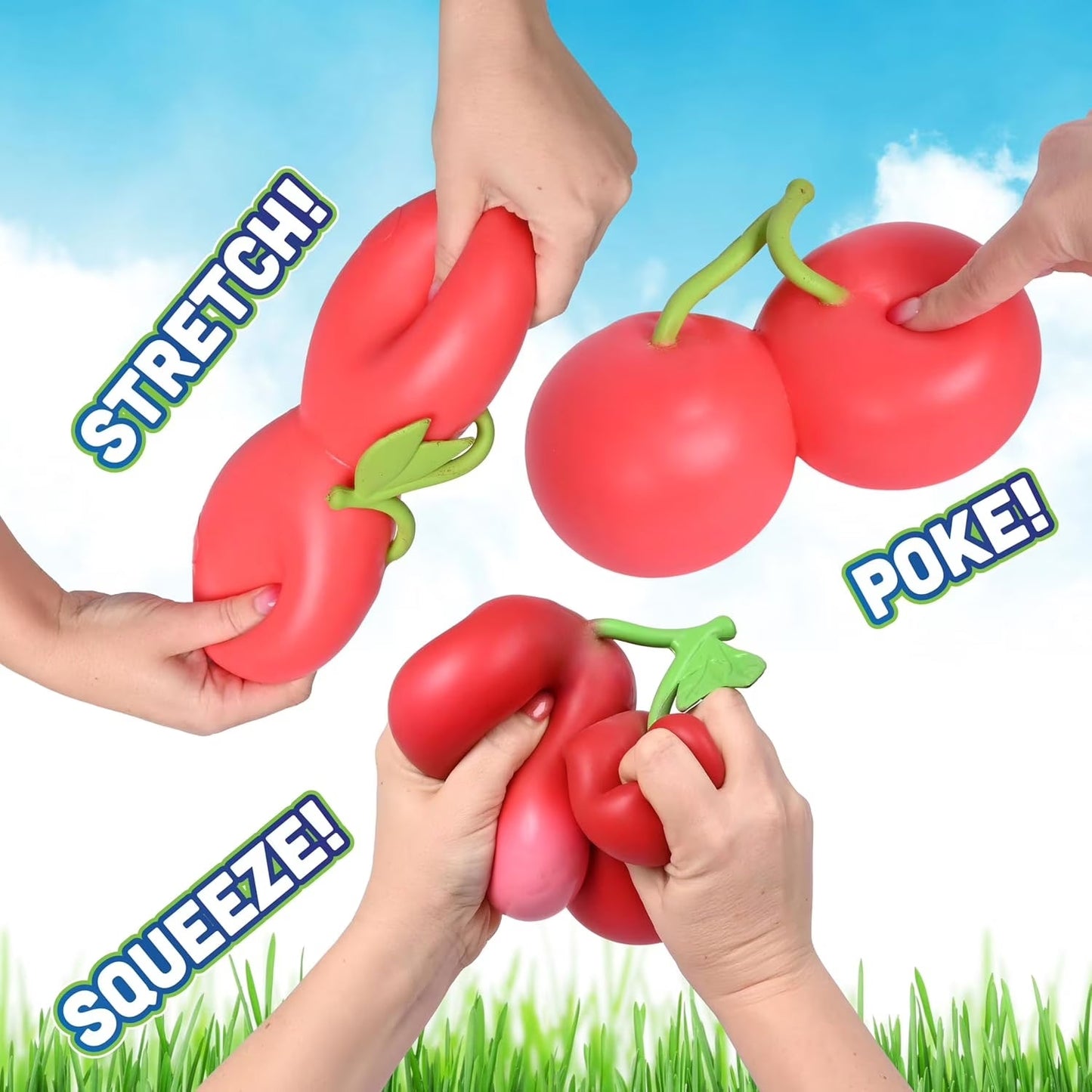 Giant Jumbo Squeeze Cherries Squishy - KrabGame