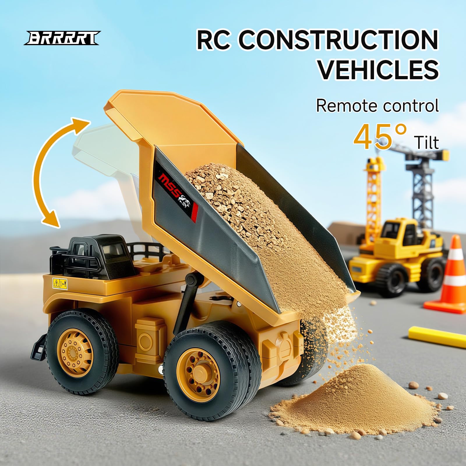 1/64 Bluetooth RC Mini Metal Dump Truck Rechargeable | KrabGame - KrabGame