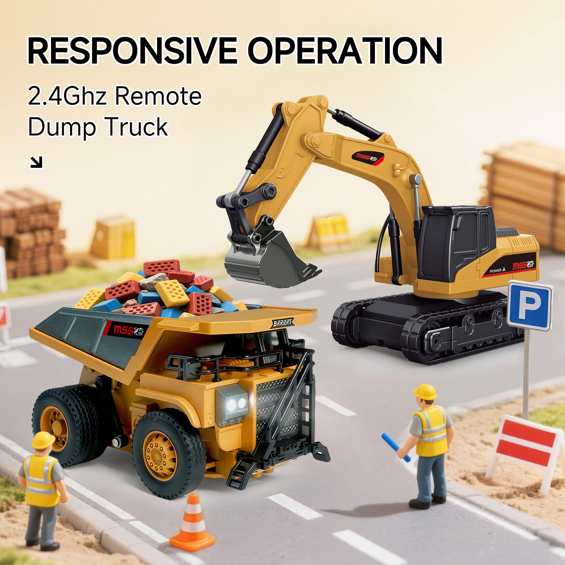 1/64 Bluetooth RC Mini Metal Excavator Rechargeable | KrabGame - KrabGame