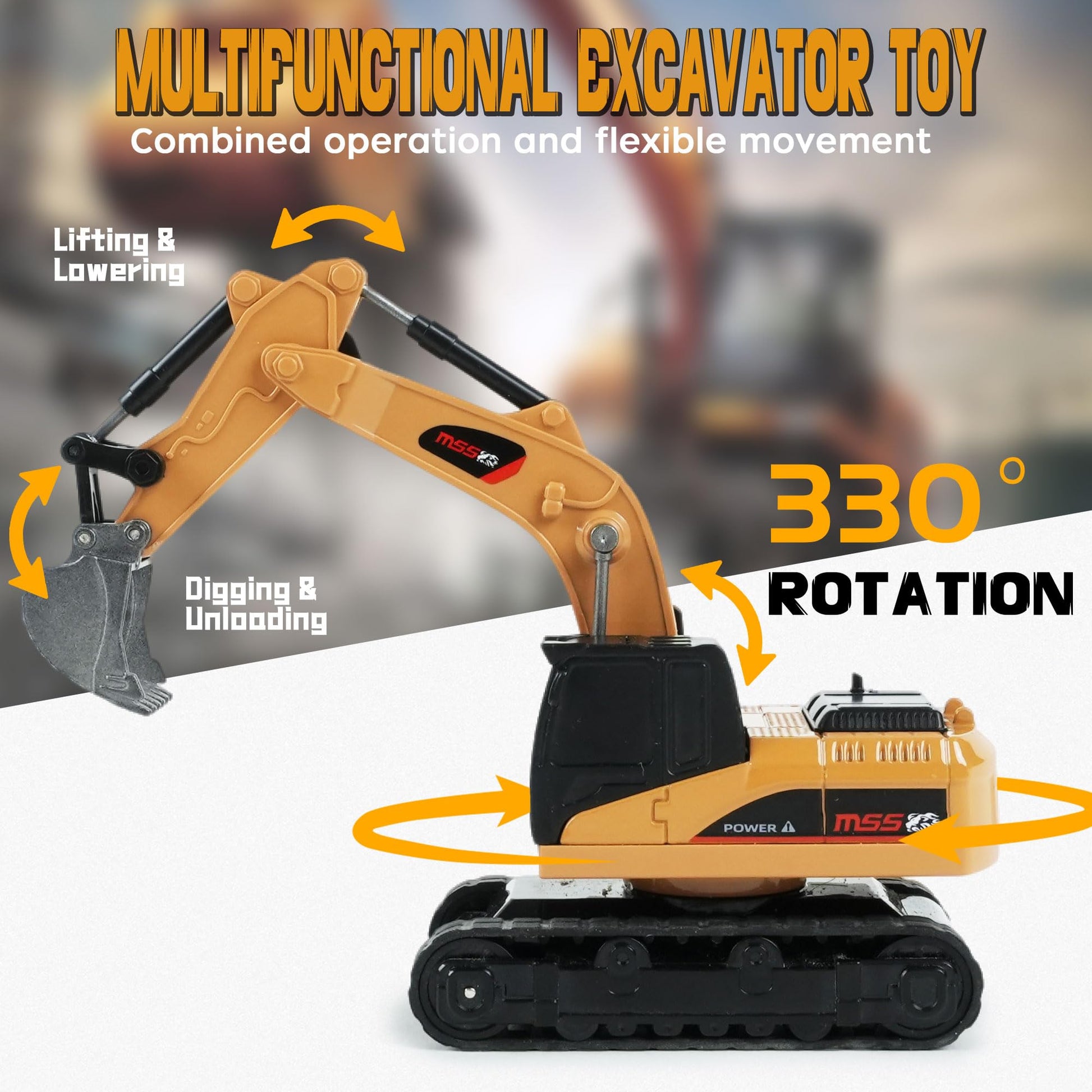 1/64 Bluetooth RC Mini Metal Excavator Rechargeable | KrabGame - KrabGame