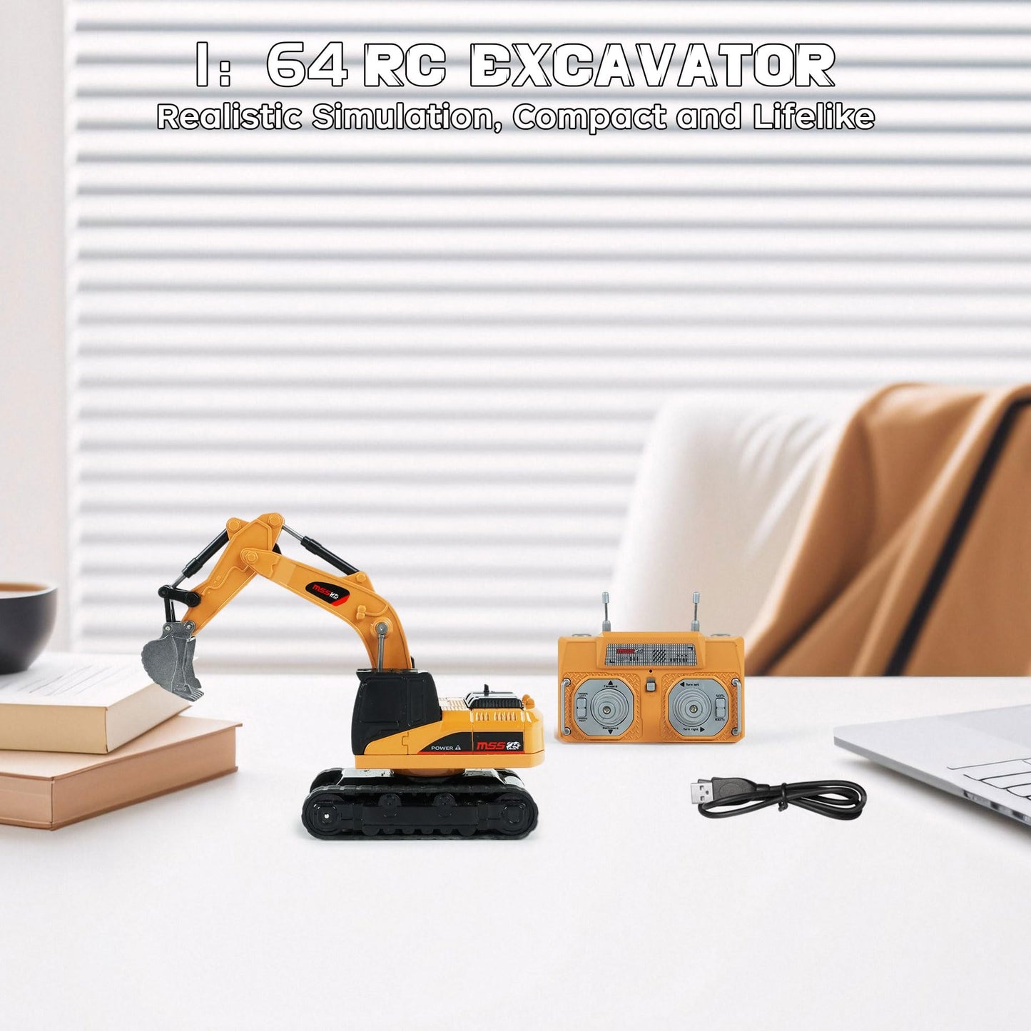 1/64 Bluetooth RC Mini Metal Excavator Rechargeable | KrabGame - KrabGame