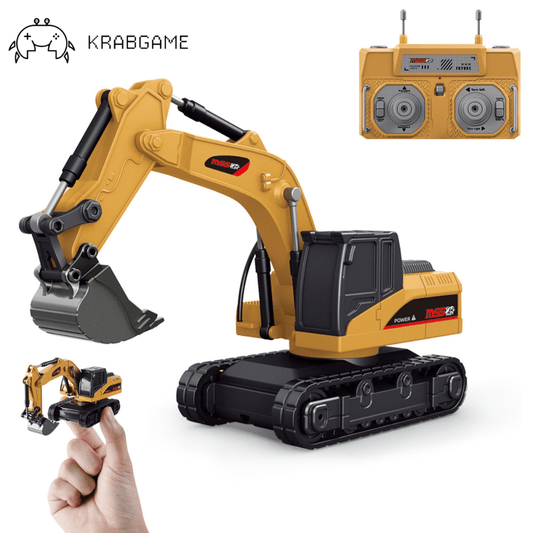 1/64 Bluetooth RC Mini Metal Excavator Rechargeable | KrabGame - KrabGame