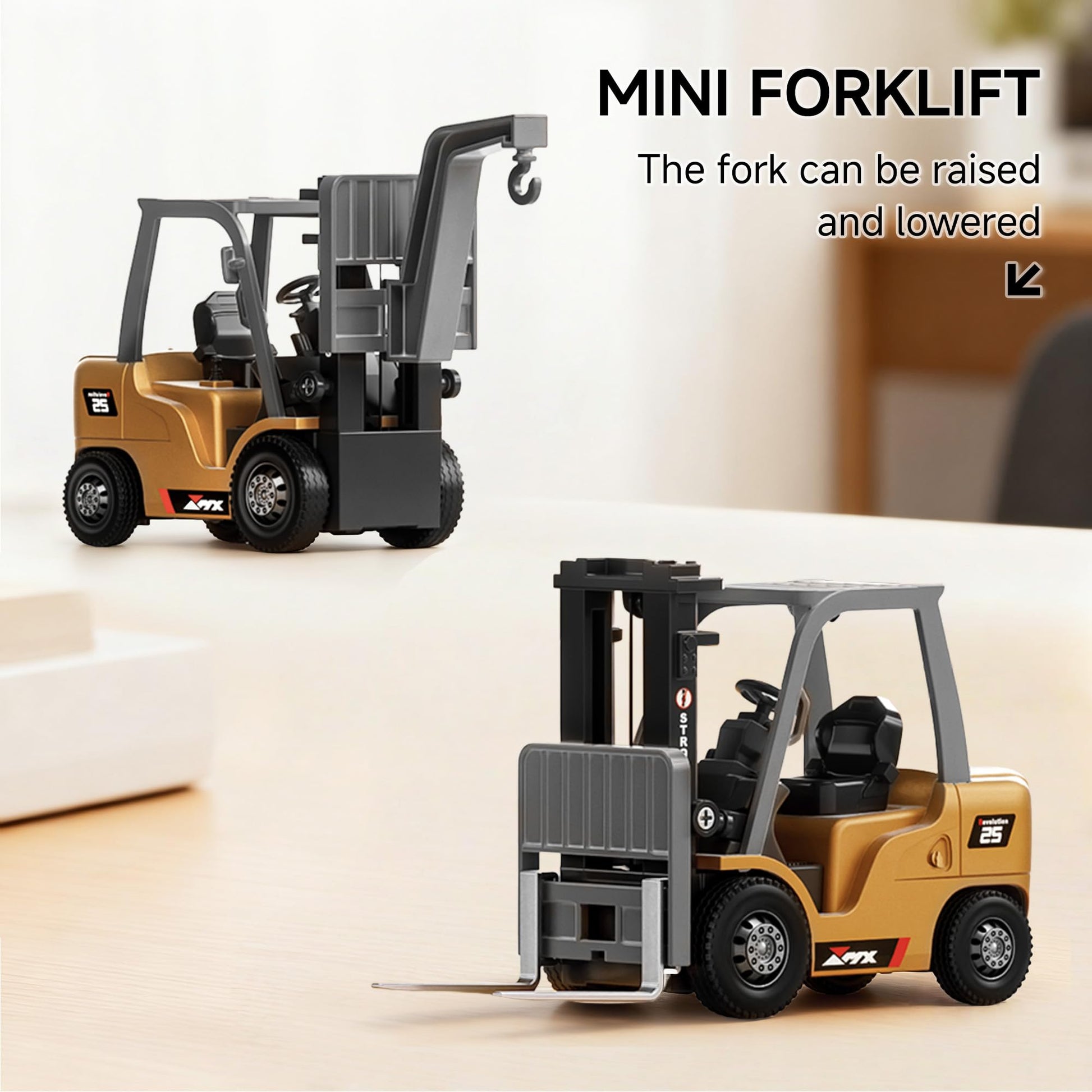 1/64 Bluetooth RC Mini Metal Forklift Truck Rechargeable | KrabGame - KrabGame
