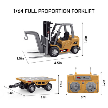 1/64 Bluetooth RC Mini Metal Forklift Truck Rechargeable | KrabGame - KrabGame