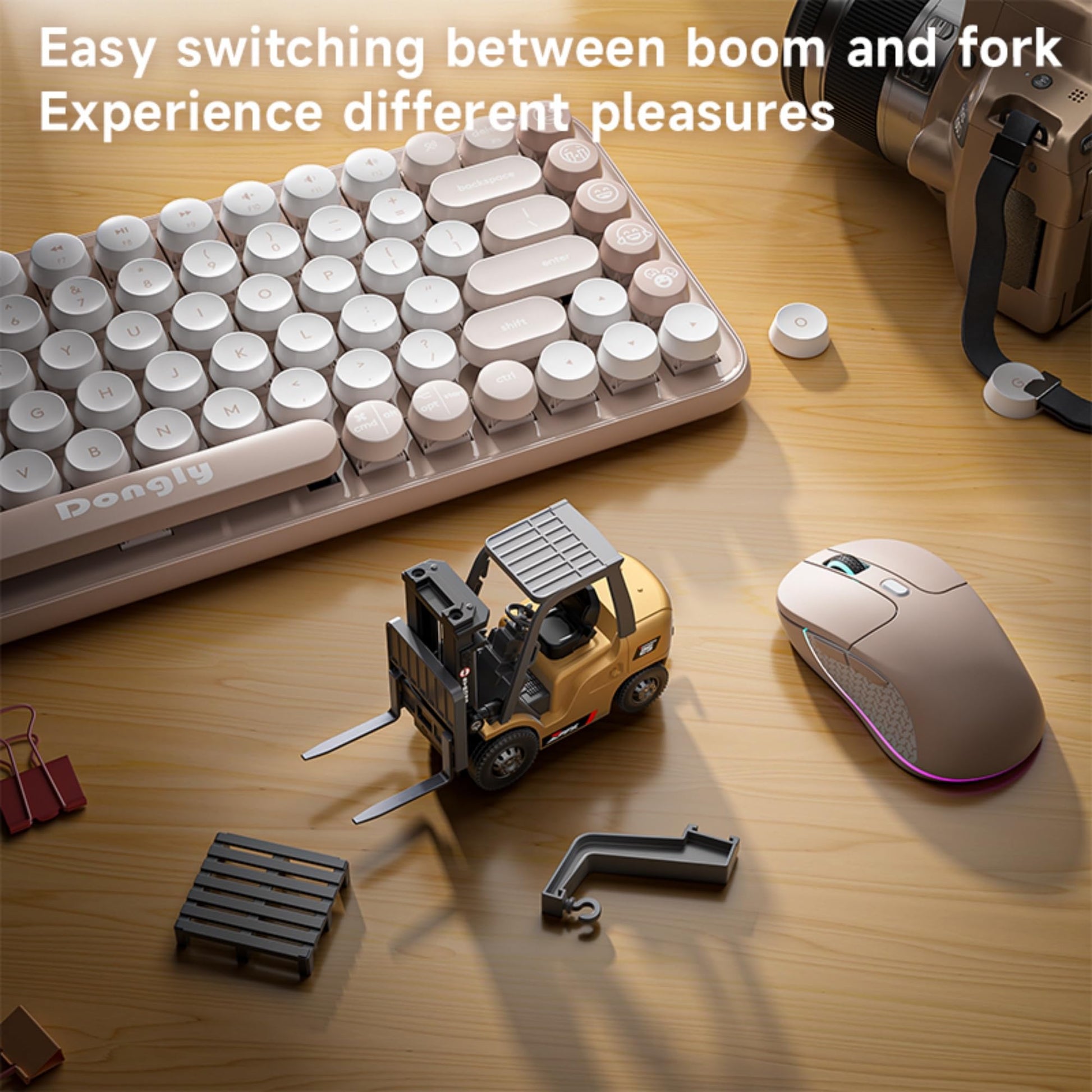 1/64 Bluetooth RC Mini Metal Forklift Truck Rechargeable | KrabGame - KrabGame