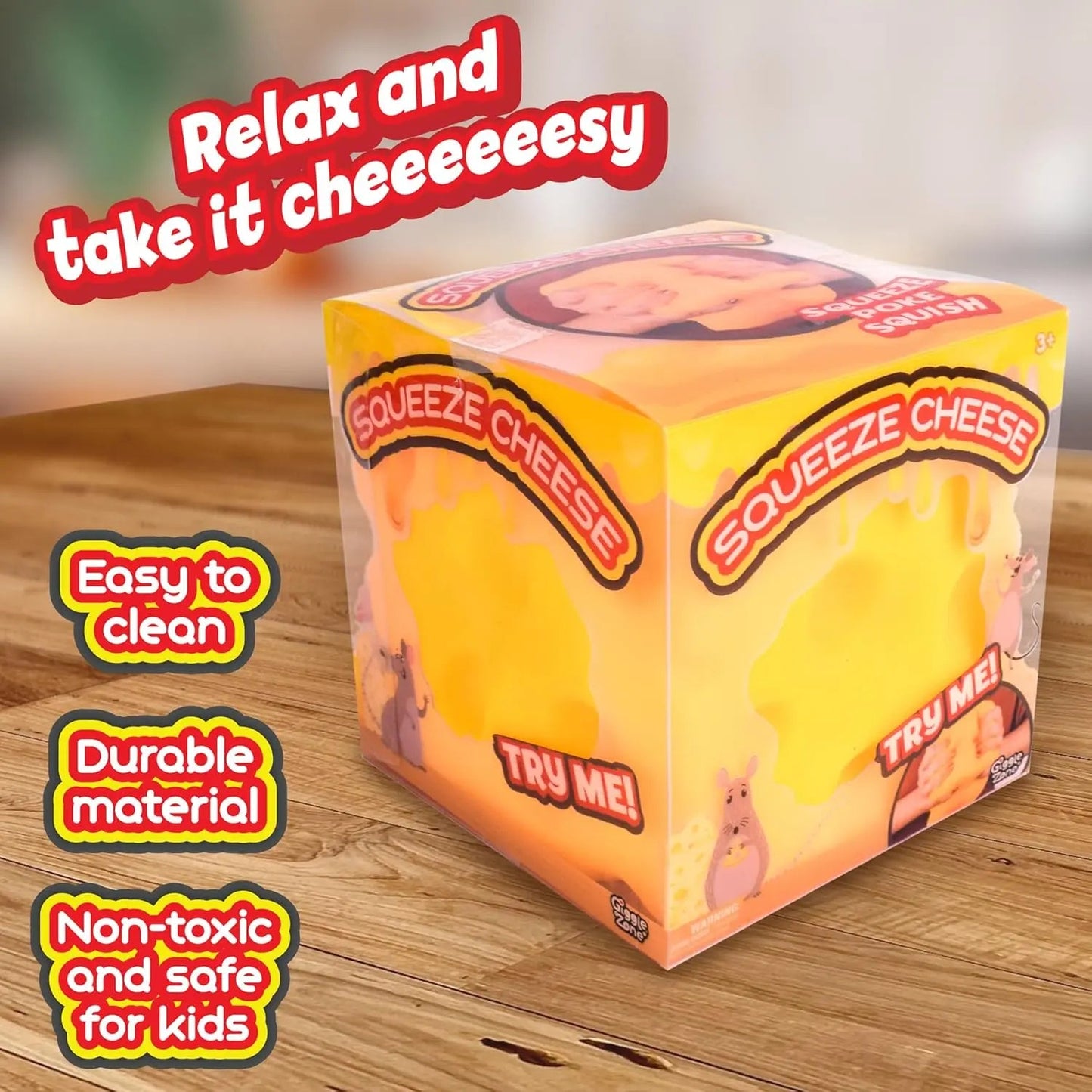 Giant Cheese Squishy Slow Rise Stress Block - KrabGame