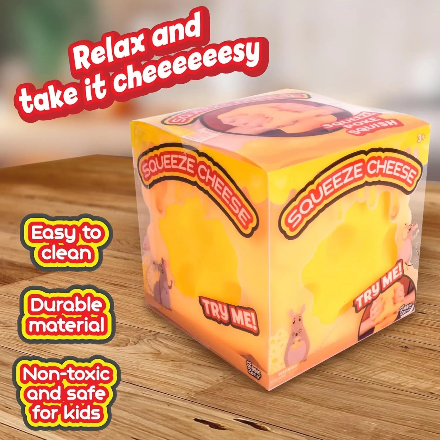 Giant Cheese Squishy Slow Rise Stress Block - KrabGame