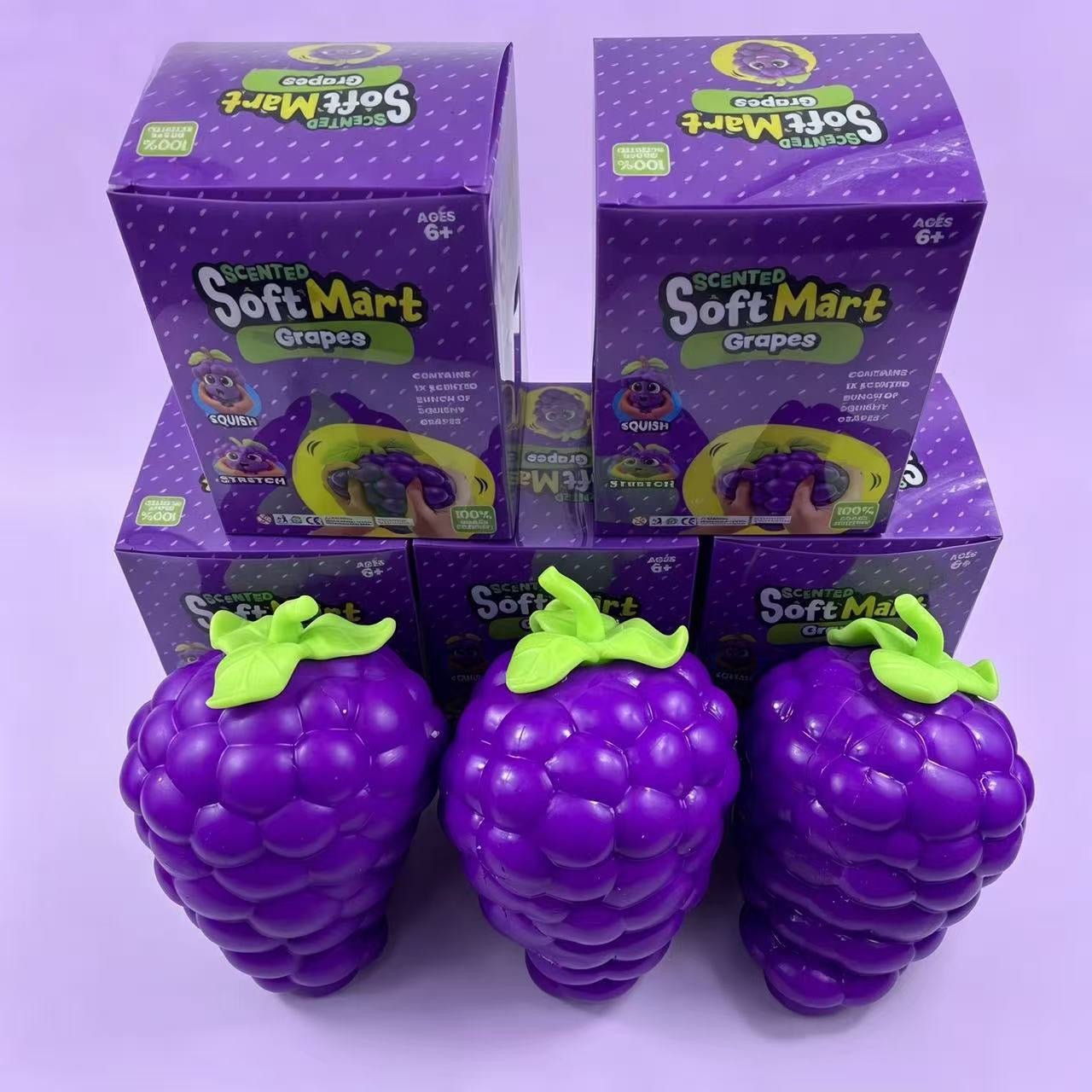 Giant Grape Squishy Jumbo Grape Stress Relief Toy - KrabGame
