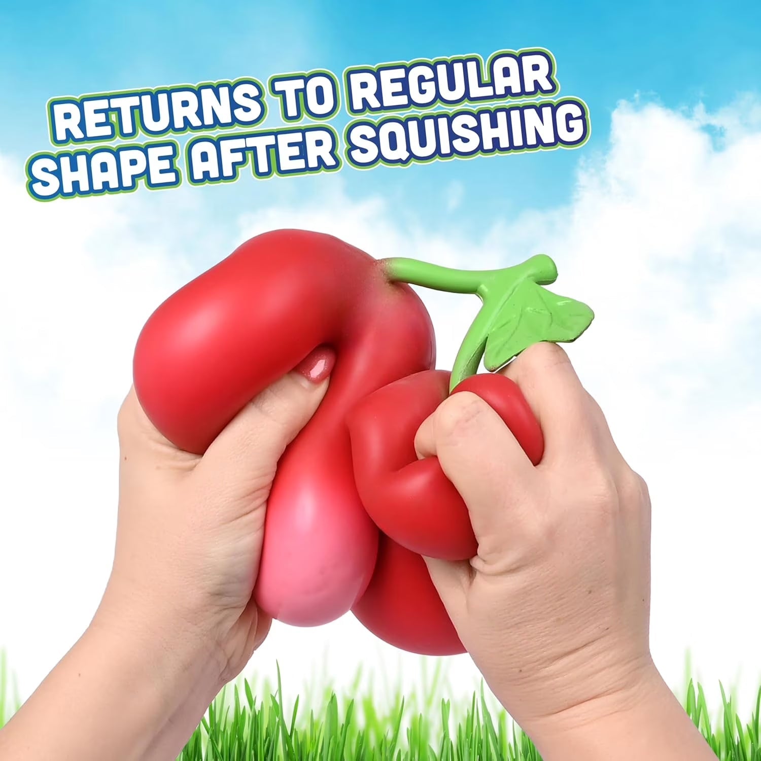 Giant Jumbo Squeeze Cherries Squishy - KrabGame