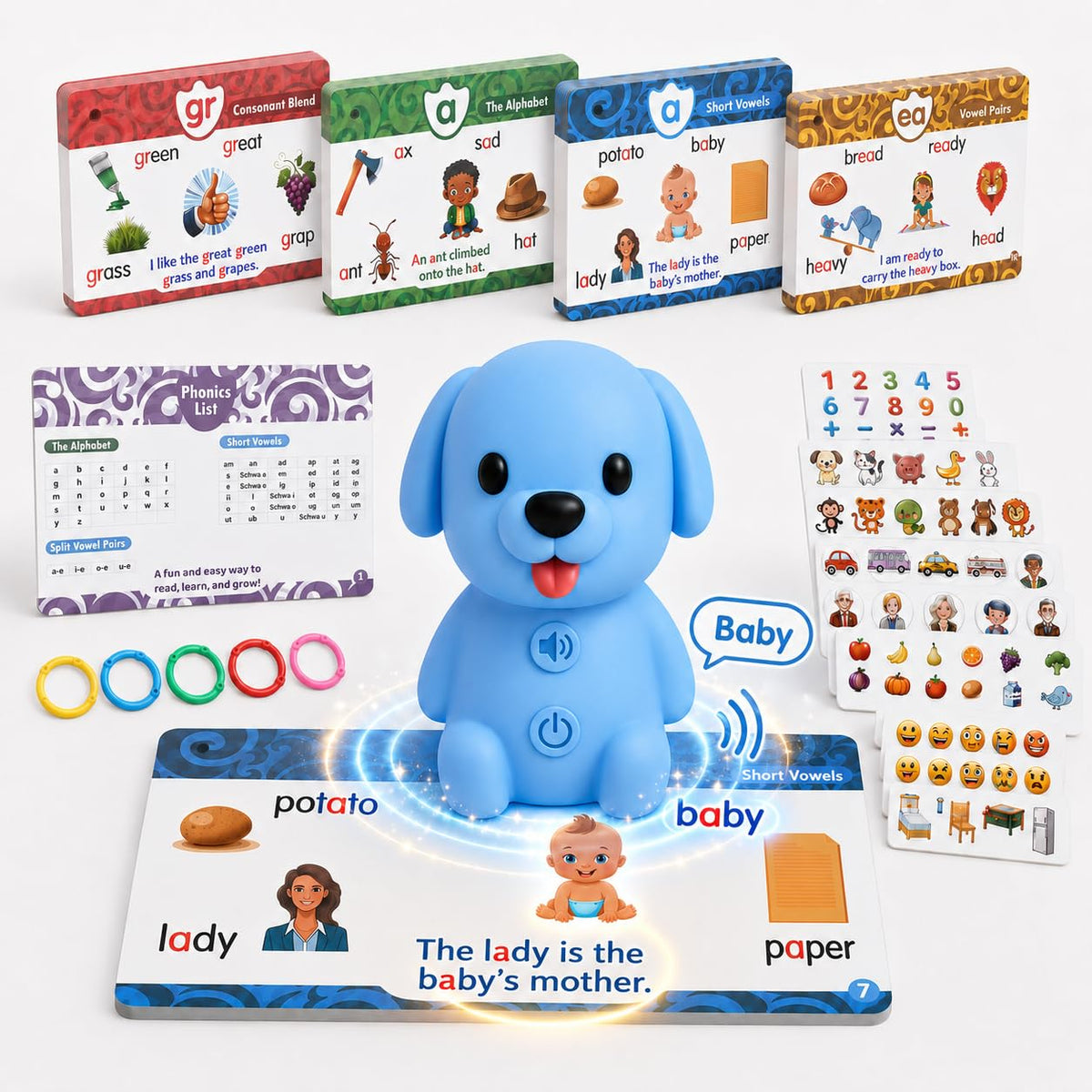 Interactive Reader Dog - Phonics Learning Toy - KrabGame