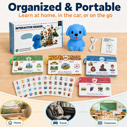Interactive Reader Dog - Phonics Learning Toy - KrabGame