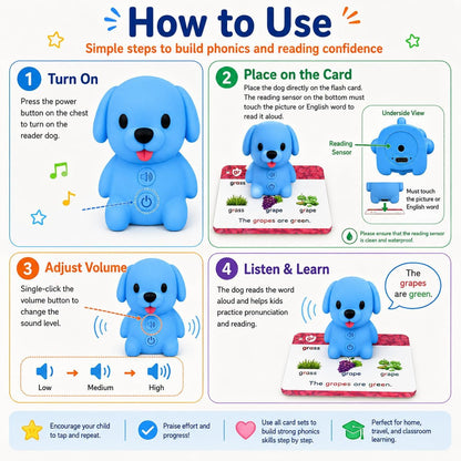 Interactive Reader Dog - Phonics Learning Toy - KrabGame