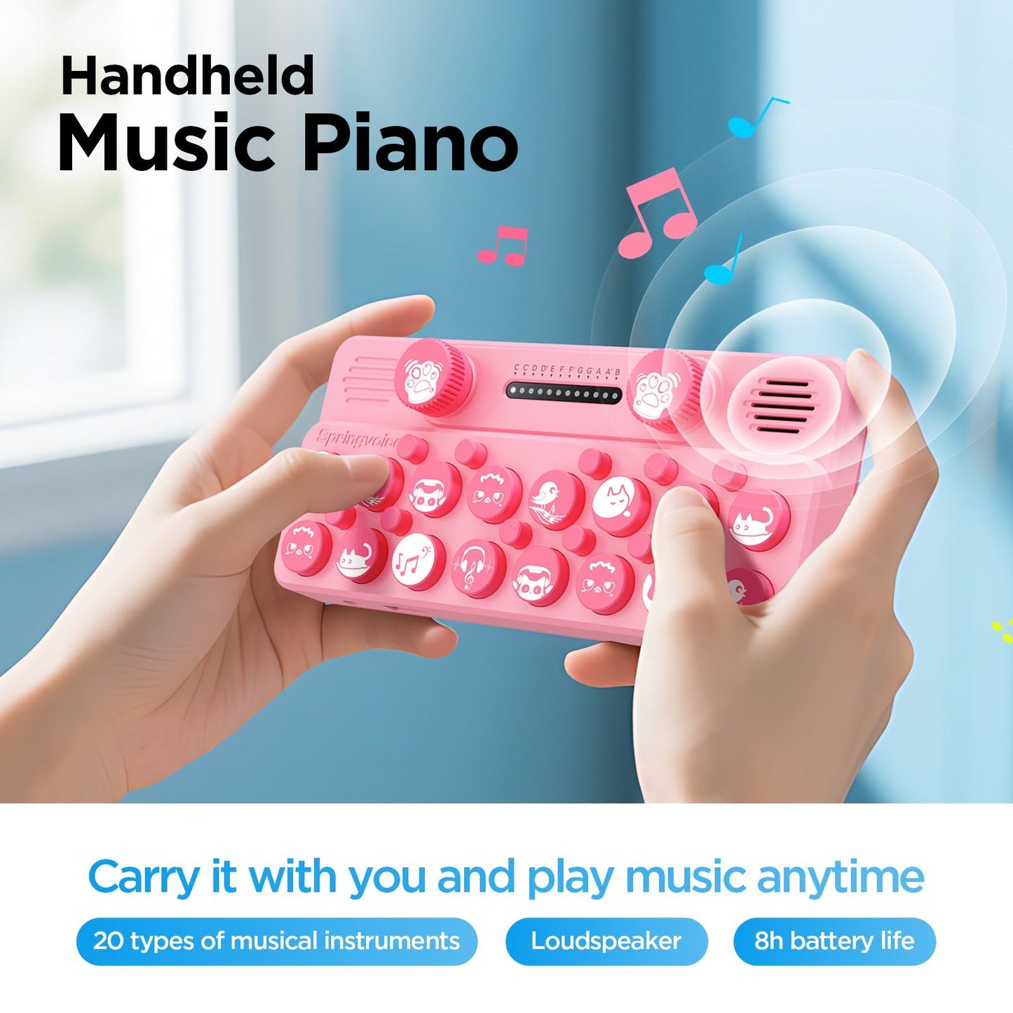 KRABGAME Enjoyplay V1 Pocket Music Keyboard - KrabGame