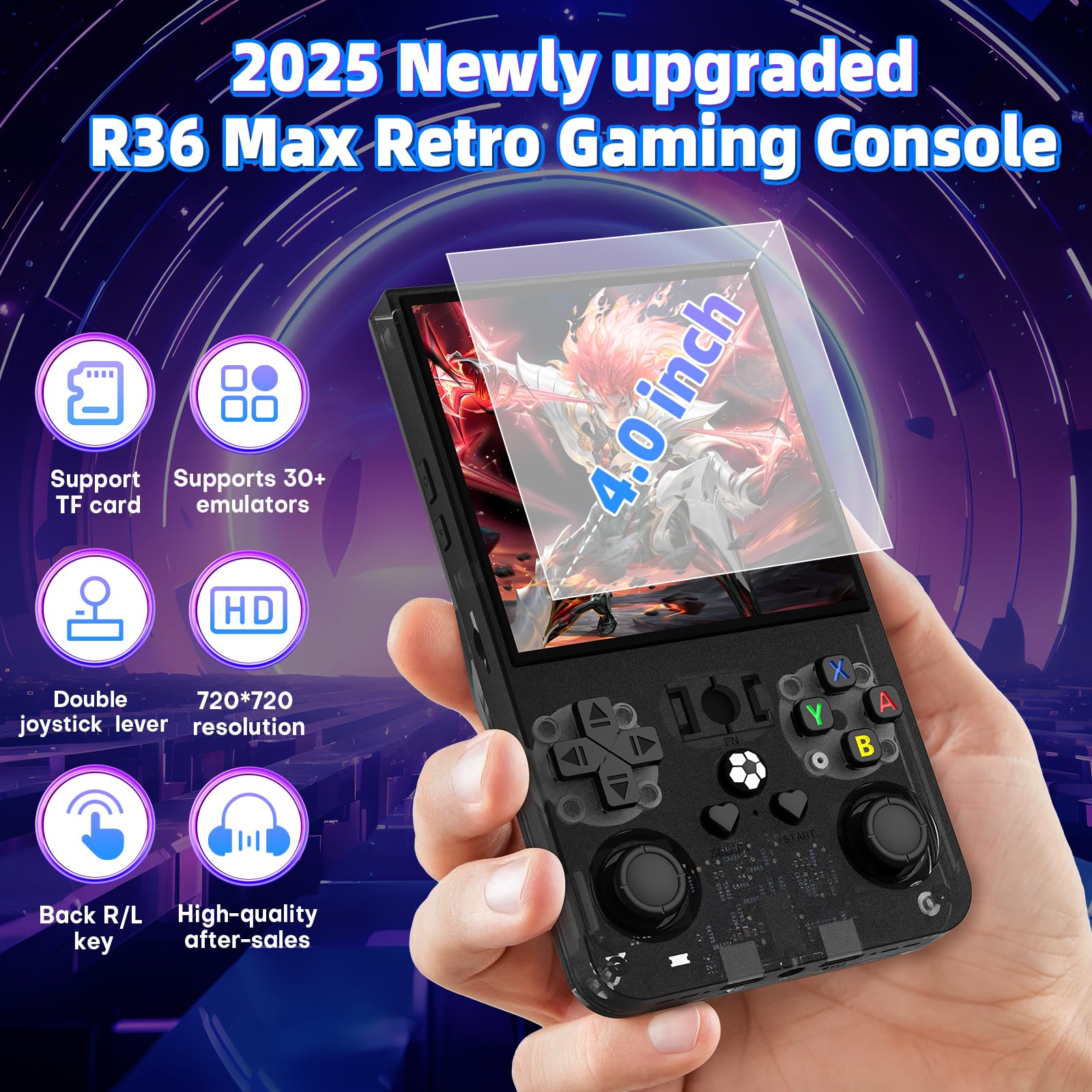 KRABGAME R36 Max Retro Handheld Game Console - KrabGame