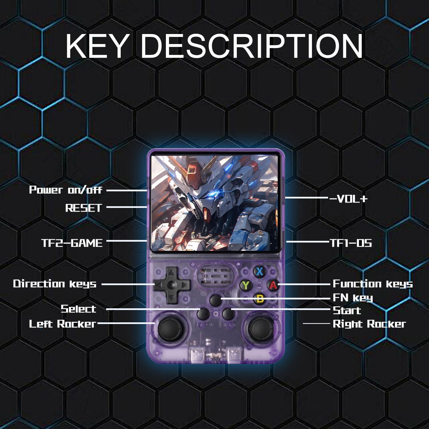 KRABGAME R36s Retro Handheld Game Console - KrabGame