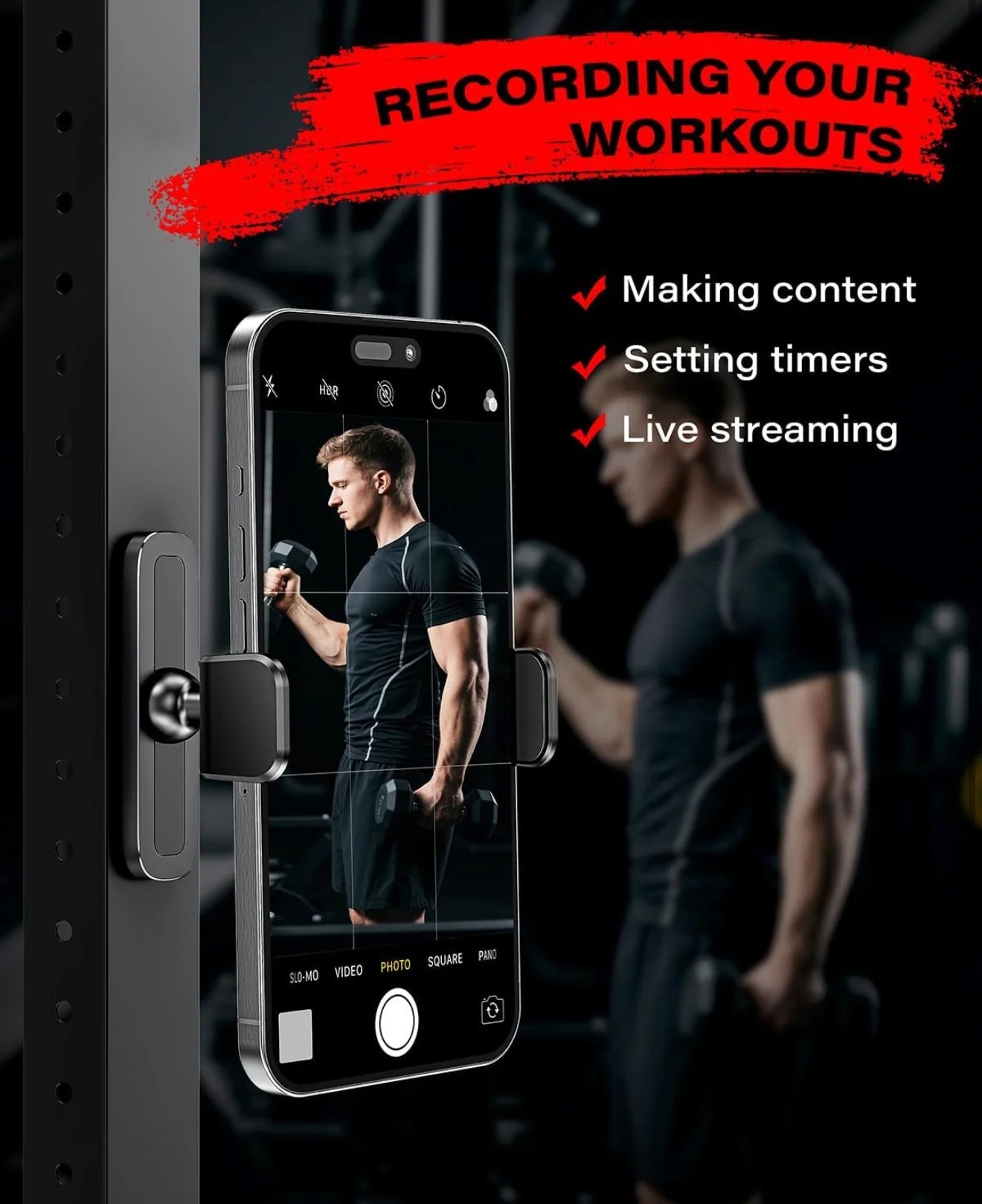 Magnetic Phone Holder For Fitness - KrabGame