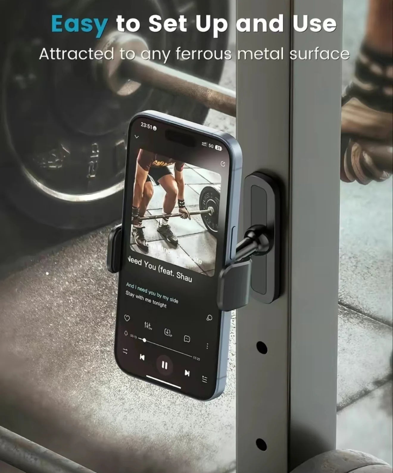 Magnetic Phone Holder For Fitness - KrabGame