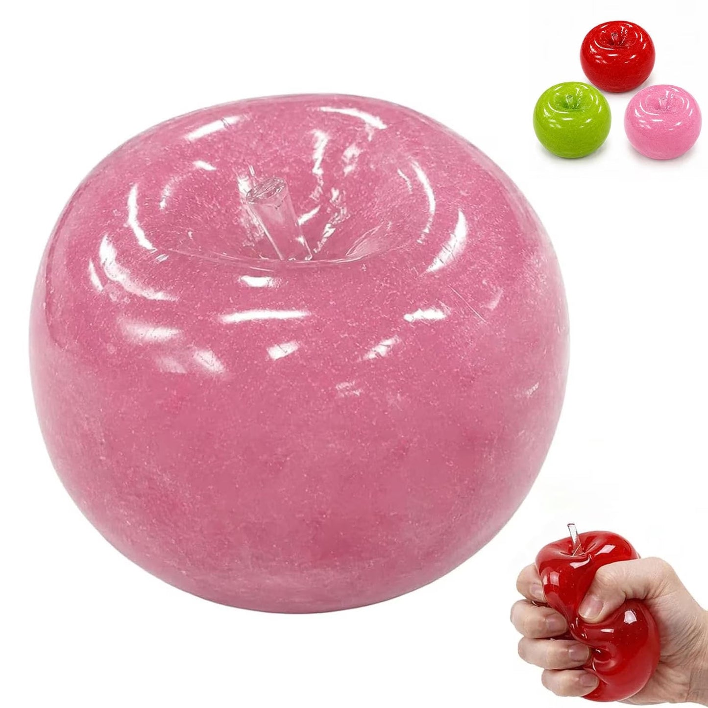 Pink Slushy Apple (Zero bounce-back) Squishy Fidget Toy - KrabGame