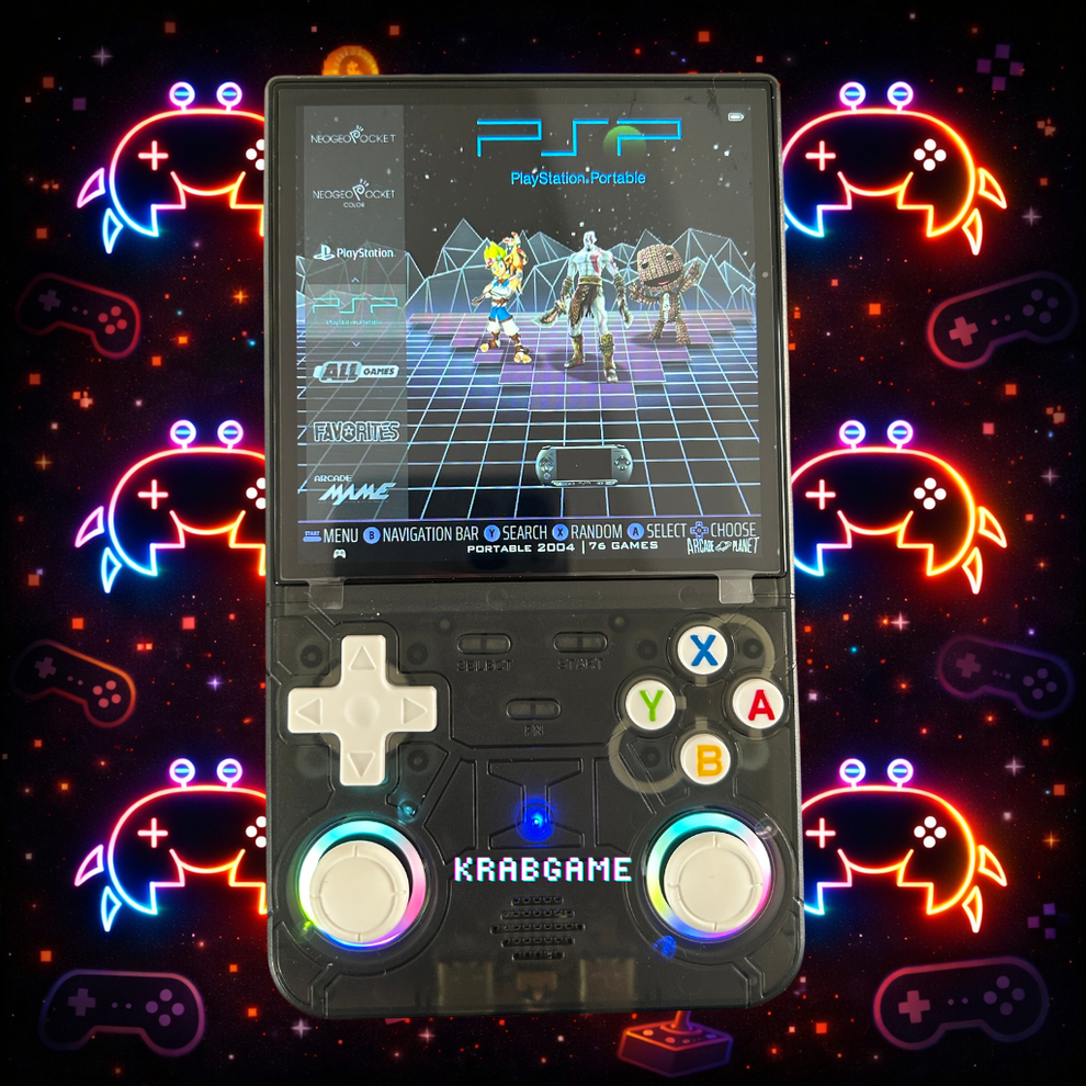 R36 Ultra Retro Handheld Game Console – 20,000+ Games, 4.0″ IPS | KrabGame