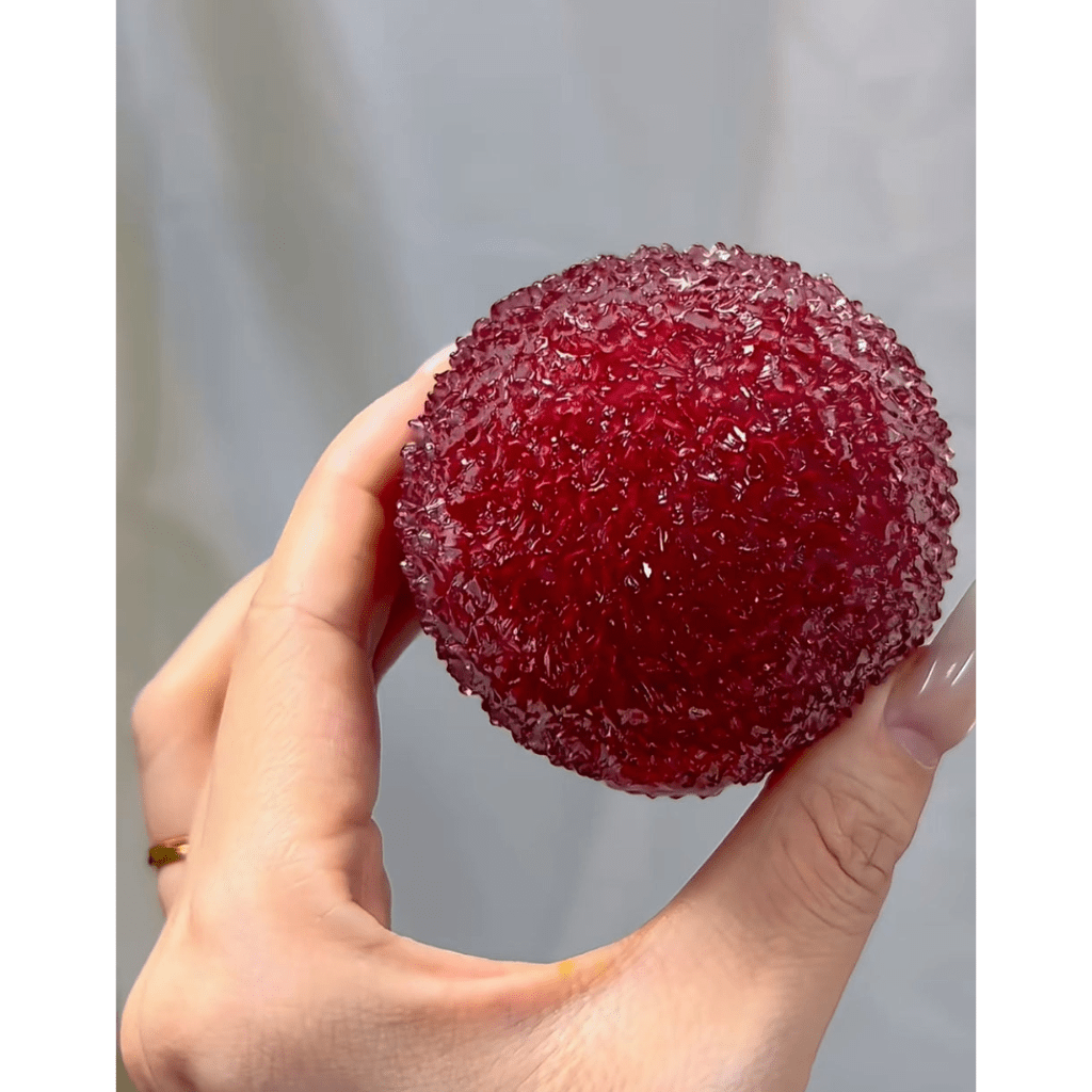 Red Cherry Crystal Slushy Ball (Zero bounce-back) Squish Fidget Toy - KrabGame