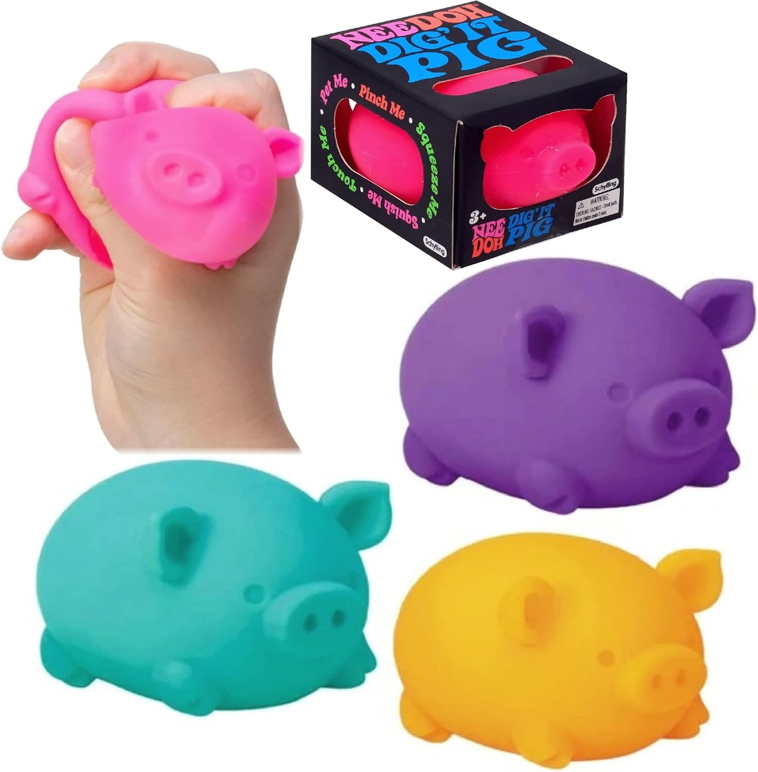Schylling NeeDoh Dig' It Pig - KrabGame